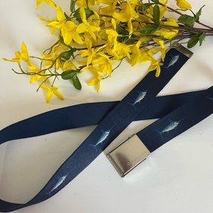 Men’s Columbia Marlin Cotton Belt, Silvertone Buckle 47 Inches